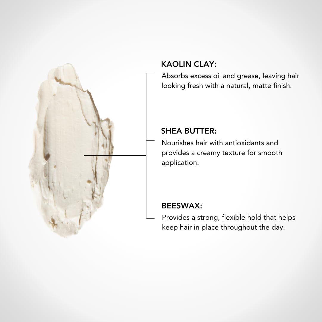 BluMaan Matte Cream Clay - High Hold Matte Finish - Versatile, Easy To Apply, Weightless Control, Nourishing and Cleansing Hair Care Essential with Natural Ingredients - 71 ml/2.5 oz