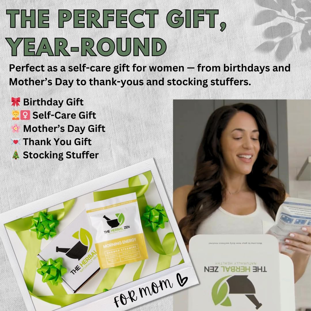 Morning Energy Shower Steamers Aromatherapy with Peppermint and Lemon Essential Oils Shower Bomb Aromatherapy, Spa Day Gifts, Self Care Gift, Birthday Gifts for Women and Men, Mothers Day Gift