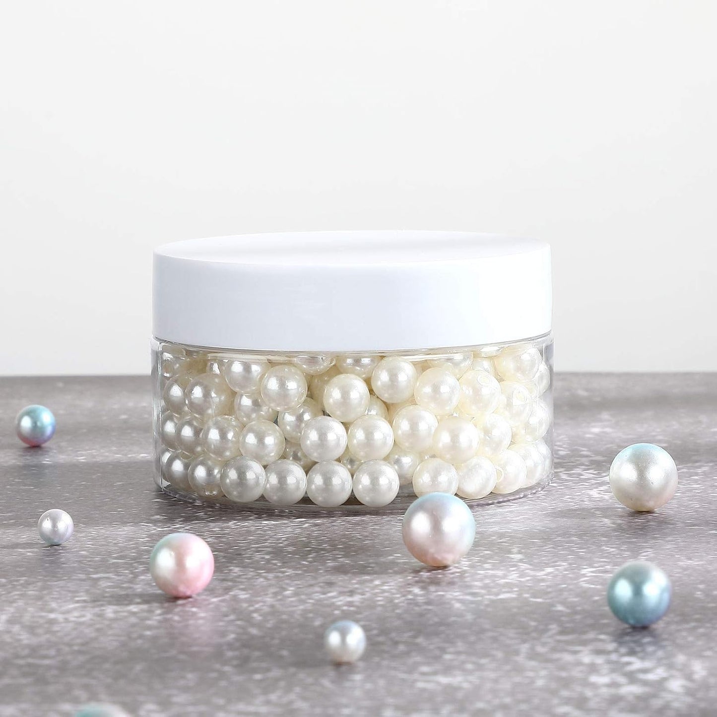 Patelai 4 Pieces Round Wide-mouth Leak Proof Plastic Container Jars with Lids for Travel Storage Makeup Beauty Products Face Creams Oils Salves Ointments DIY Making(4 Ounce,White)