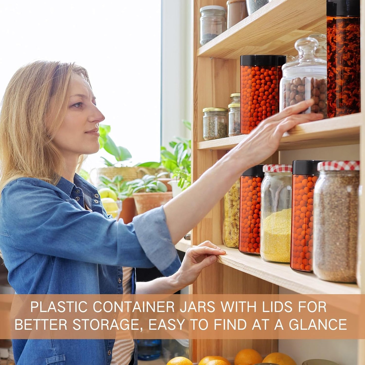 Patelai 4 Pieces Round Wide-mouth Leak Proof Plastic Container Jars with Lids for Travel Storage Makeup Beauty Products Face Creams Oils Salves Ointments DIY Making(12 Ounce,Amber)