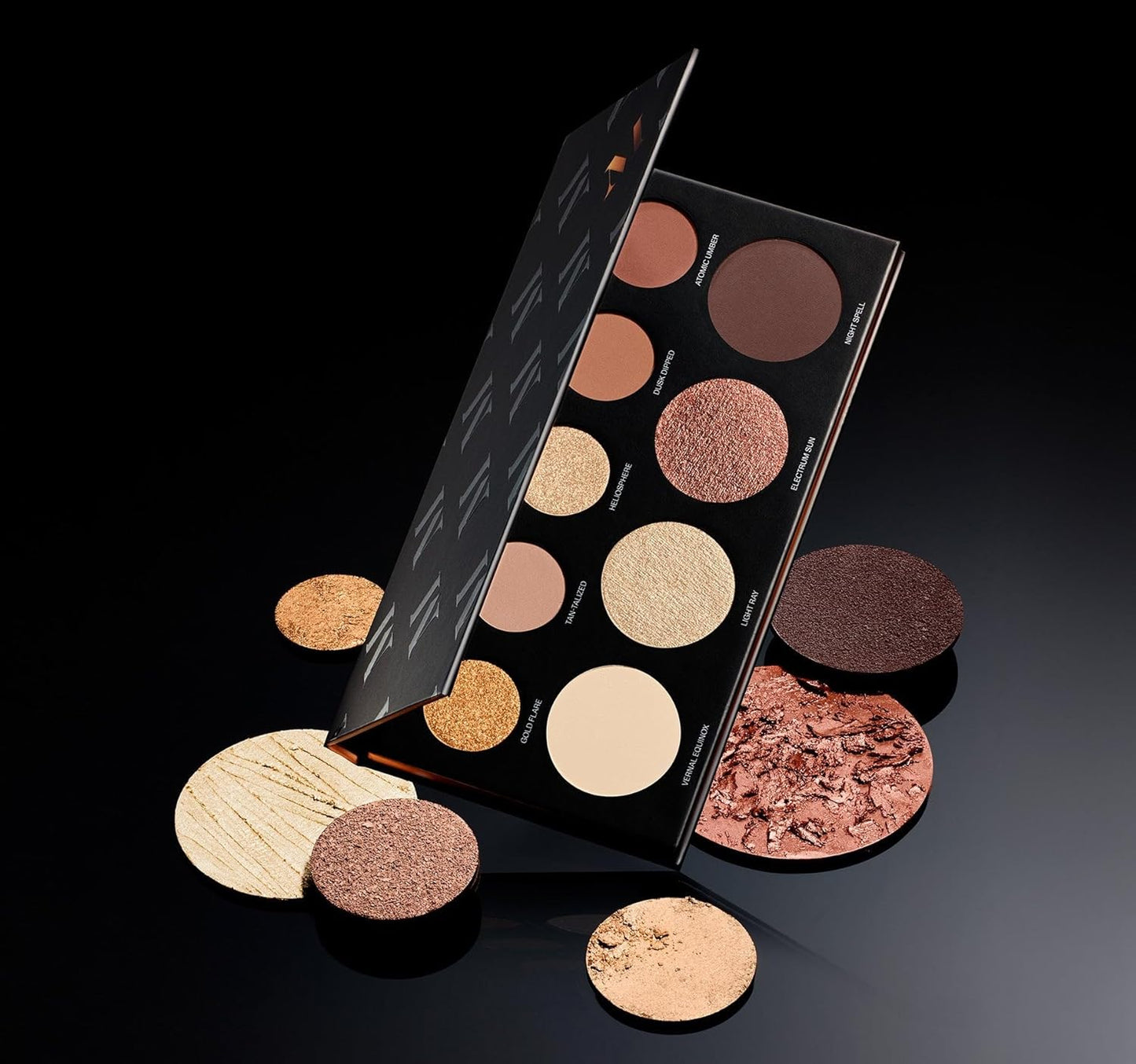 Morphe Makeup Palette - Power Multi-Effects Palette with Mattes, Shimmers, Duochromes & Silk Slip Toppers - Made to Build, Blend & Layer for Everyday Versatile Makeup Looks - Solaria (0.65 oz)