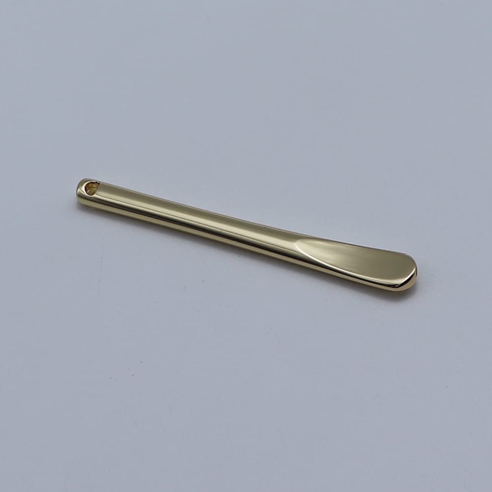 3 Pieces Zinc Alloy Makeup Spatula Eye Cream Spoon Beauty Scoop Mini Spoon Makeup Beauty Spoons Mini Cosmetic Skincare Spatula for Cream Lotions, Cylindrical Handle Type, Golden, Silver, Rose-Gold