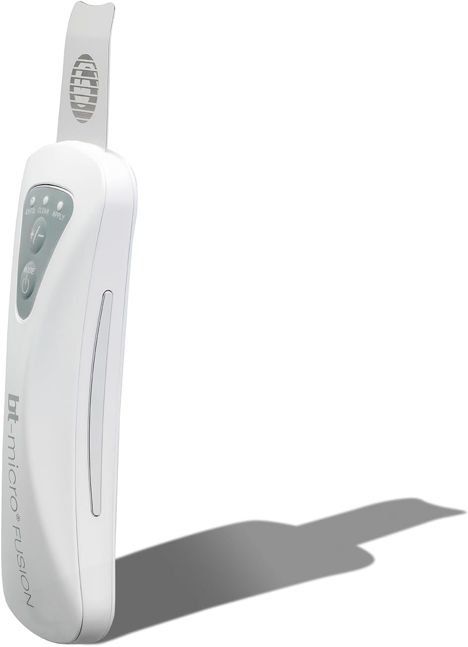 Bio-Therapeutic bt-Micro Fusion Ultrasonic Skin Exfoliation. Smooth Skin, Clear Congestion, Superior Blackhead Extraction, 3 Modes 2 Power Levels, Stainless Steel Applicator, Rechargeable