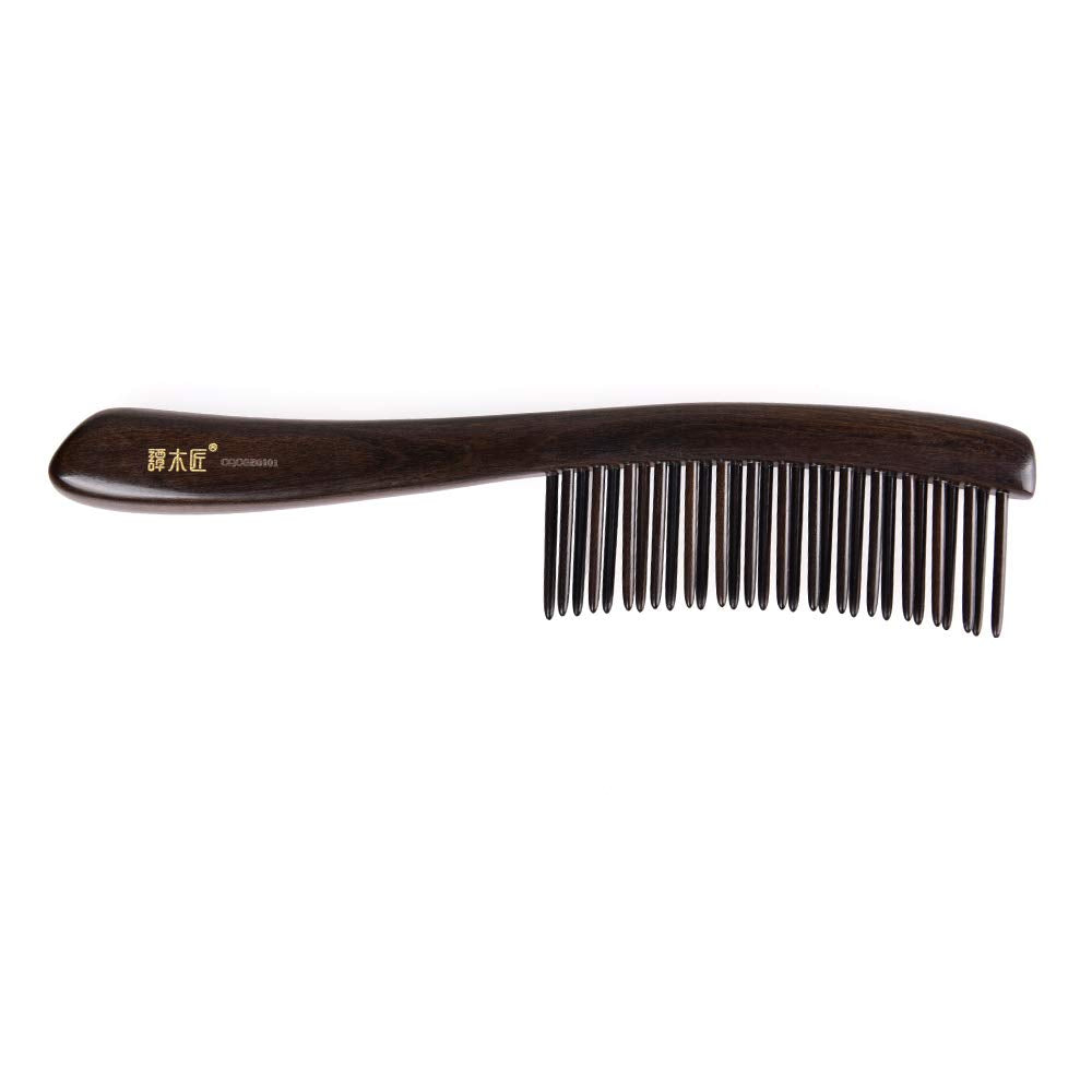 Wooden Hair Comb Wide-tooth Inserted Teeth for Women Curly Hair (CQCGB0101)