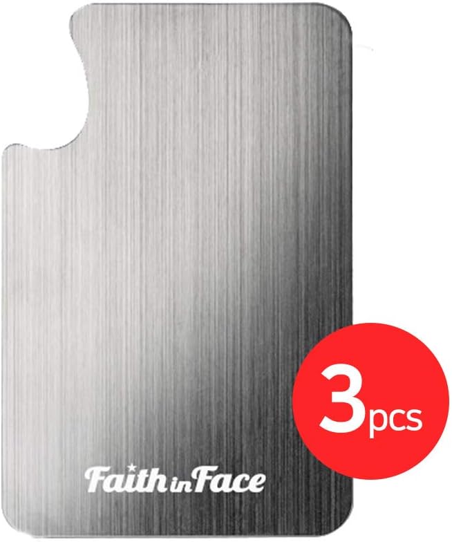 Makeup Metal Palette 3pcs - Stainless Steel Mixing Tray for Nail and Cosmetic Artist, Small Size 3.3 x 5.1 inch