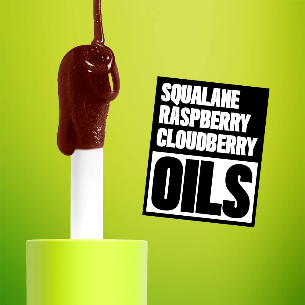 NYX PROFESSIONAL MAKEUP Fat Oil Lip Drip, Moisturizing Lip Oil Gloss, Vegan Tinted Formula, Up to 12 HR Hydration - Status Update (Rich Chocolate)