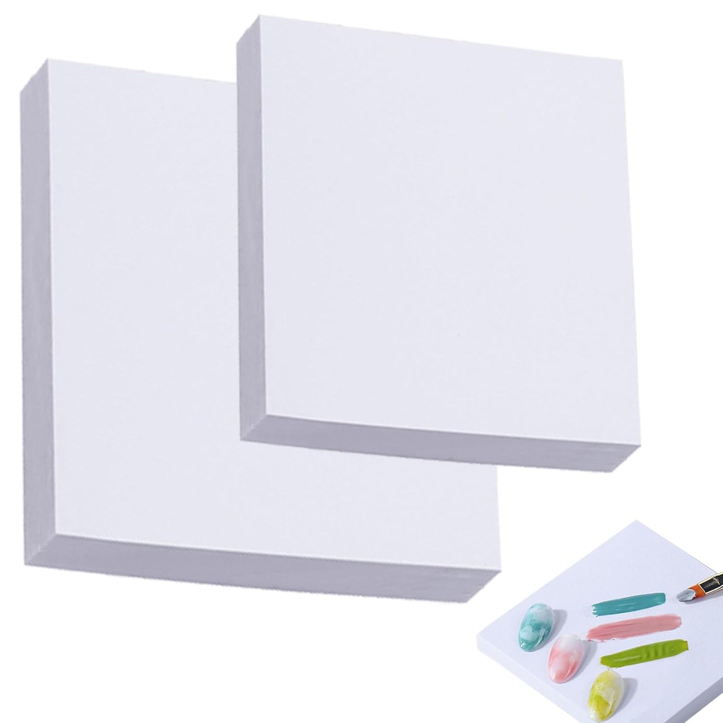 100Pcs Nail Art Polish Palette Paper Disposable Makeup Nail Gel Mixing Palette Papers Portable Waterproof Resin Nail Art Drawing Palette Tool Nail Supplies Home Salon