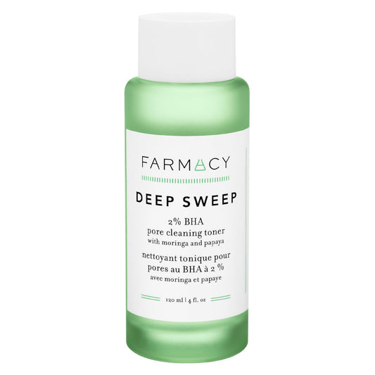 Farmacy 2% Salicylic Acid Toner for Face - Deep Sweep Gentle BHA Exfoliant for Oily Skin - Refines Texture with Papaya Enzymes & Moringa Water for a Healthy-Looking Complexion (100ml)