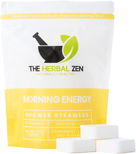Morning Energy Shower Steamers Aromatherapy with Peppermint and Lemon Essential Oils Shower Bomb Aromatherapy, Spa Day Gifts, Self Care Gift, Birthday Gifts for Women and Men, Mothers Day Gift