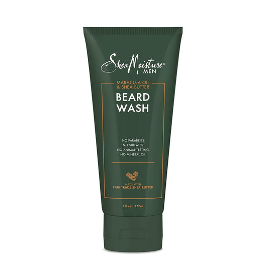 SheaMoisture Beard Wash for Full Beards - Maracuja Oil & Shea Butter to Deep Clean and Refresh - 6 oz