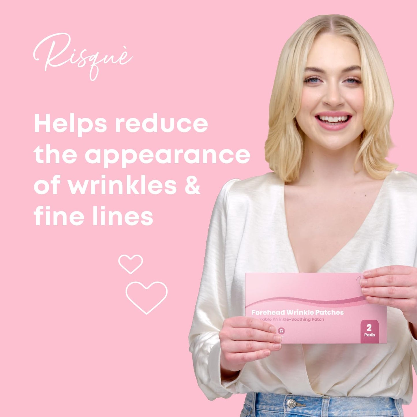 Reusable Forehead Wrinkle Patches | Forehead Wrinkles Treatment | Patches For Wrinkles | Non Invasive Reusable Wrinkle Smoothers | Works Great with an Eye Wrinkle Patches Kit and Face Tape | 2 Patches