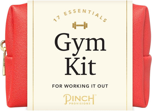 Pinch Provisions Gym Kit, includes 15 Personal Care Essentials for Wellness & Beauty, Perfect for Gifts, Gym Bags, Duffle Bags & Lockers (Poppy Red)