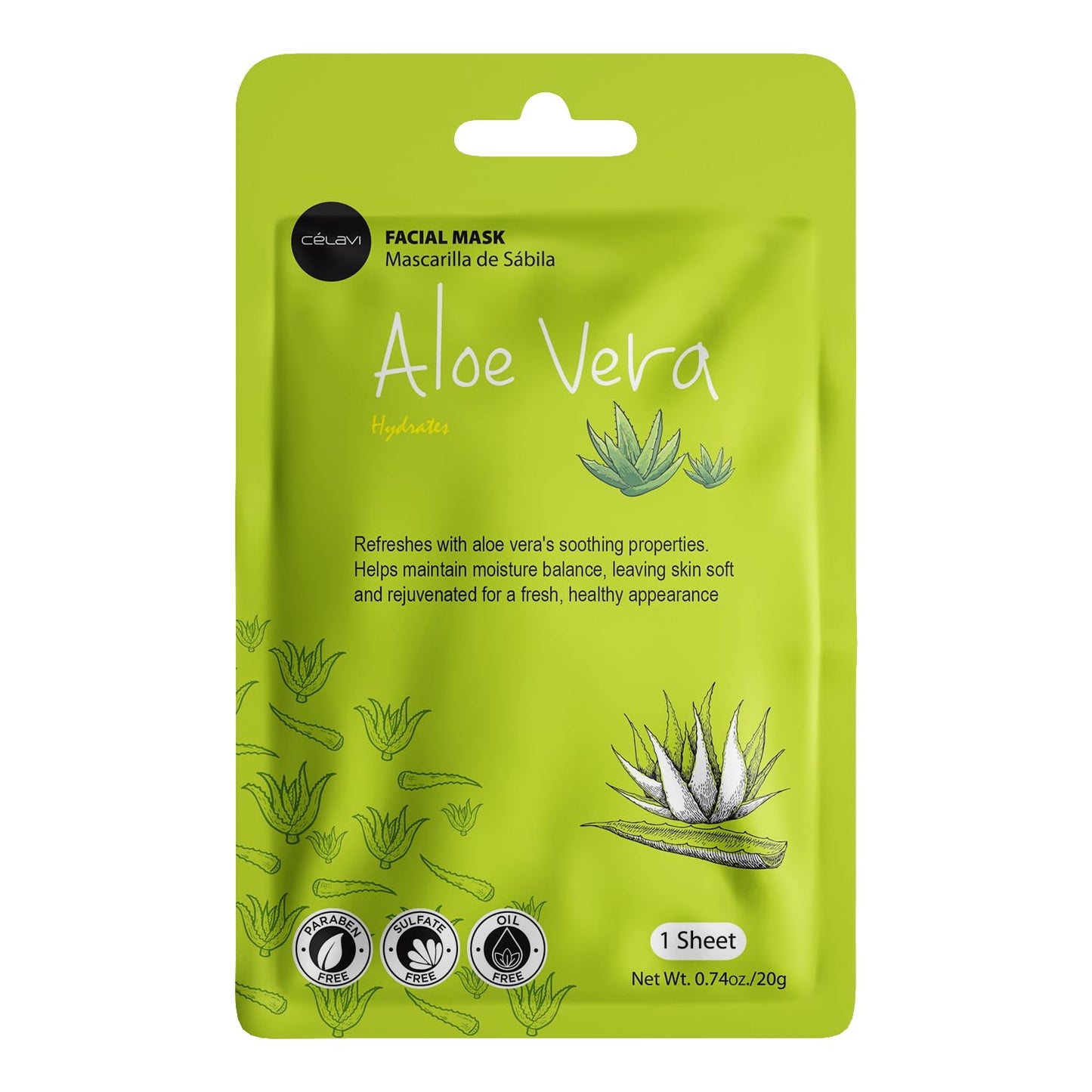 Celavi Essence Facial Face Mask Paper Sheet Korea Skin Care Moisturizing 6 packs for each 6 flavors (New C) K-Beauty Skincare 36 masks in a pack Made in Korea