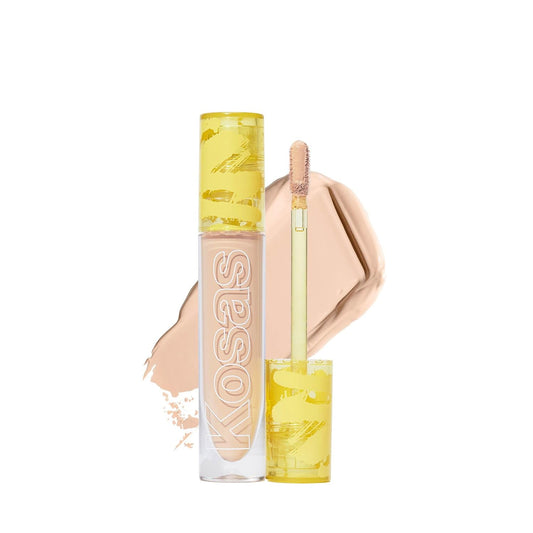 Kosas Revealer Concealer - Medium Coverage Makeup with Hyaluronic Acid, Conceals Dark Circles Under Eyes, Dark Spots and Blemishes + Brightens, Hydrates, Long-Lasting & Vegan,(Tone 3.5 W)