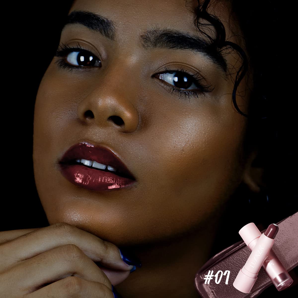 Tinted Lip Balm, Natural Semi-Gloss Finish, Hydrating / Coloring 2 in 1 Lip Stick for Girls & Women 01 Dark-Mauve