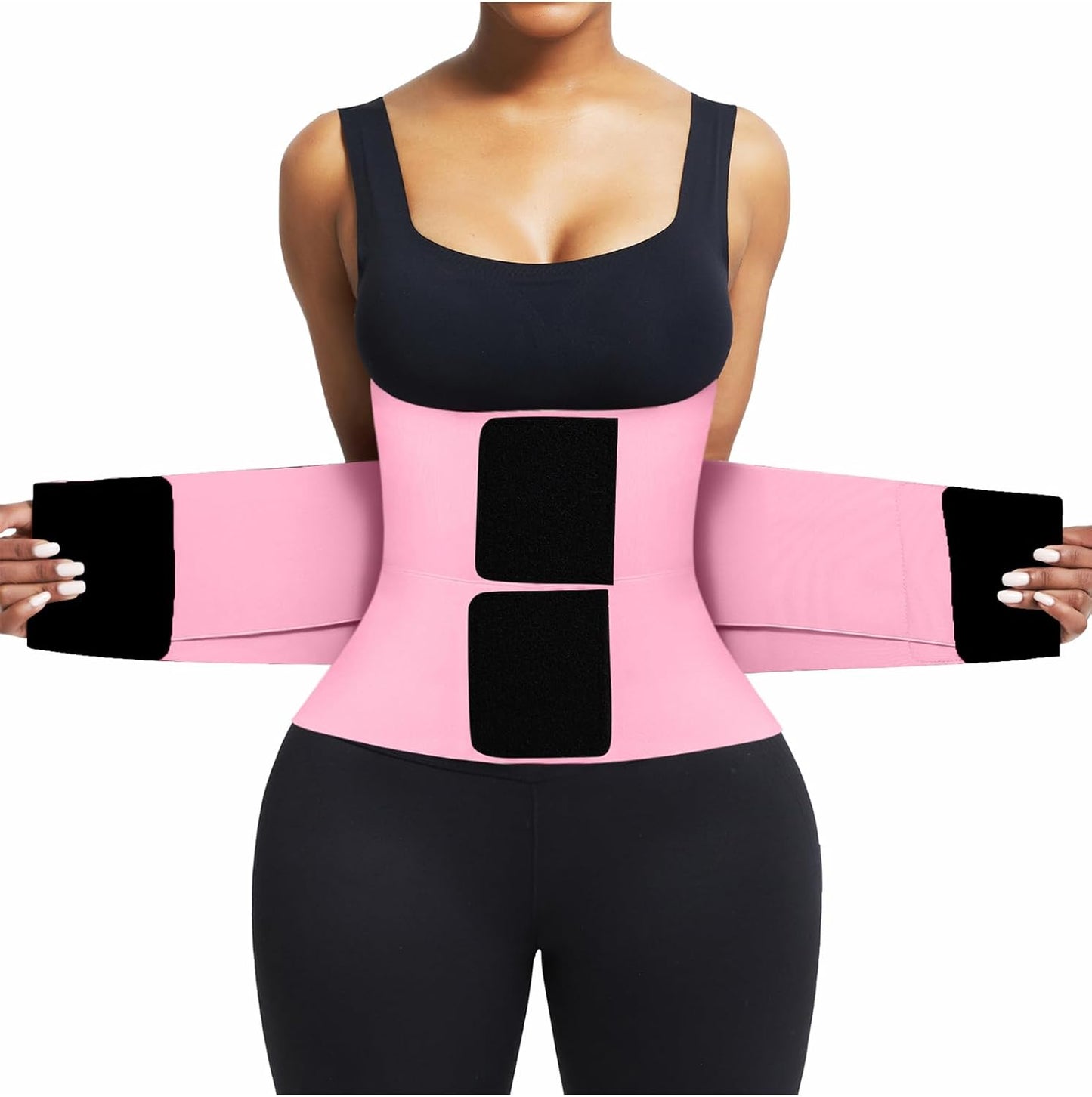 FeelinGirl Waist Trainer Belt Waist Cincher Trimmer Ab Belt Tummy Control Body Shaper with Triple Wrap Women and Men