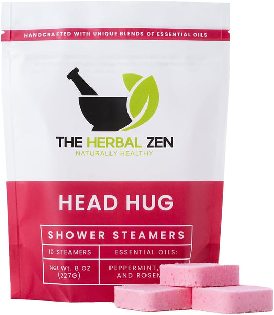 Head Hug Shower Steamers Aromatherapy for Soothing Relief, Bath Gift for Women, Mothers Day, Shower Steamers for Women and Men, Shower Bombs Made in The USA, Shower Tablets with Essential Oils
