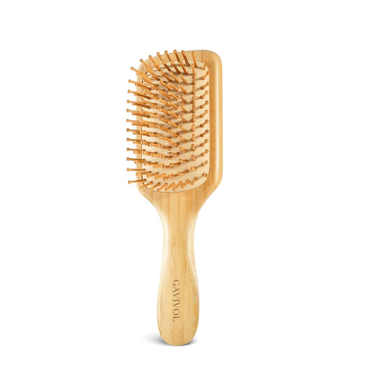 Bamboo Hair Brush, Paddle Detangling Brush for Scalp Massage & Hair Growth, Anti-Frizz & Static-Free, for Thick, Thin, Curly & Dry Hair