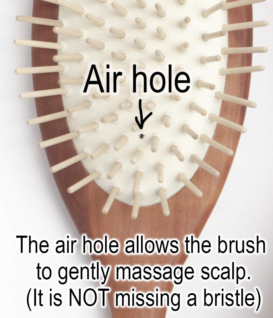 Natural Wooden Hair Brush for Women – Anti Breakage Wood Bristle Brush with Pear Wood Handle, Gentle Scalp Massage, Anti-Static, Made in Germany – Best Rated for All Hair Types