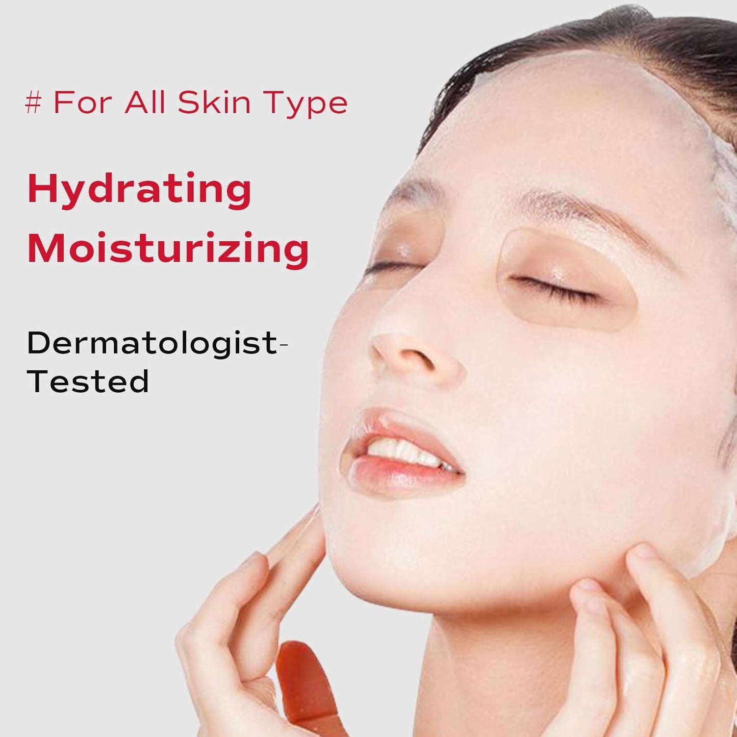 Collagen Face Mask - Hydrating & Moisturizing Sheet Mask with Natural Centella Asiatica for Soothing Skincare, Deeply Nourishing Dry Skin 4-Count