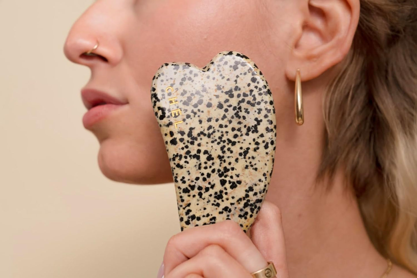 CHEL DALMATIAN JADE FACE GUA SHA