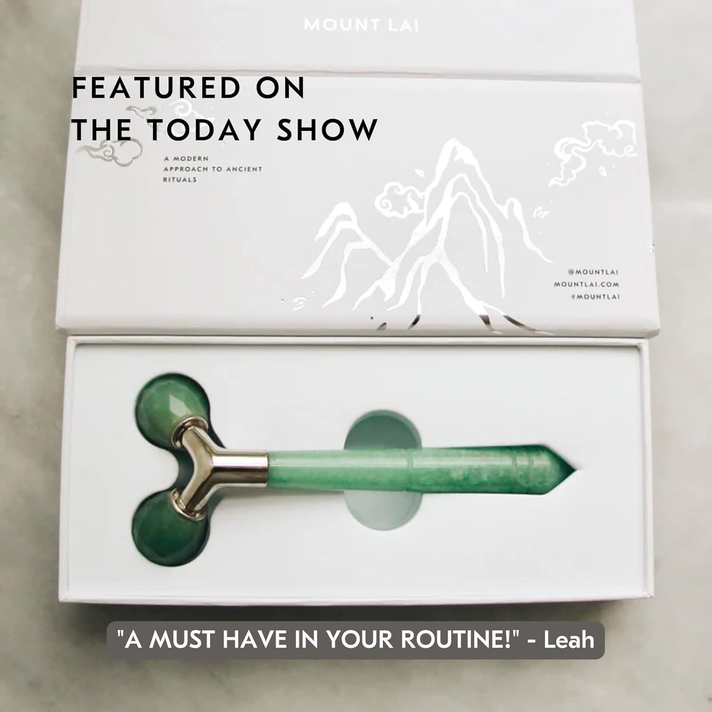 Mount Lai Jade Tension Melting Facial Massager for Face & Neck – Face Roller to Relieve Tension, Soothe Stress, Improve Circulation & Revitalize Skin for Radiant Care