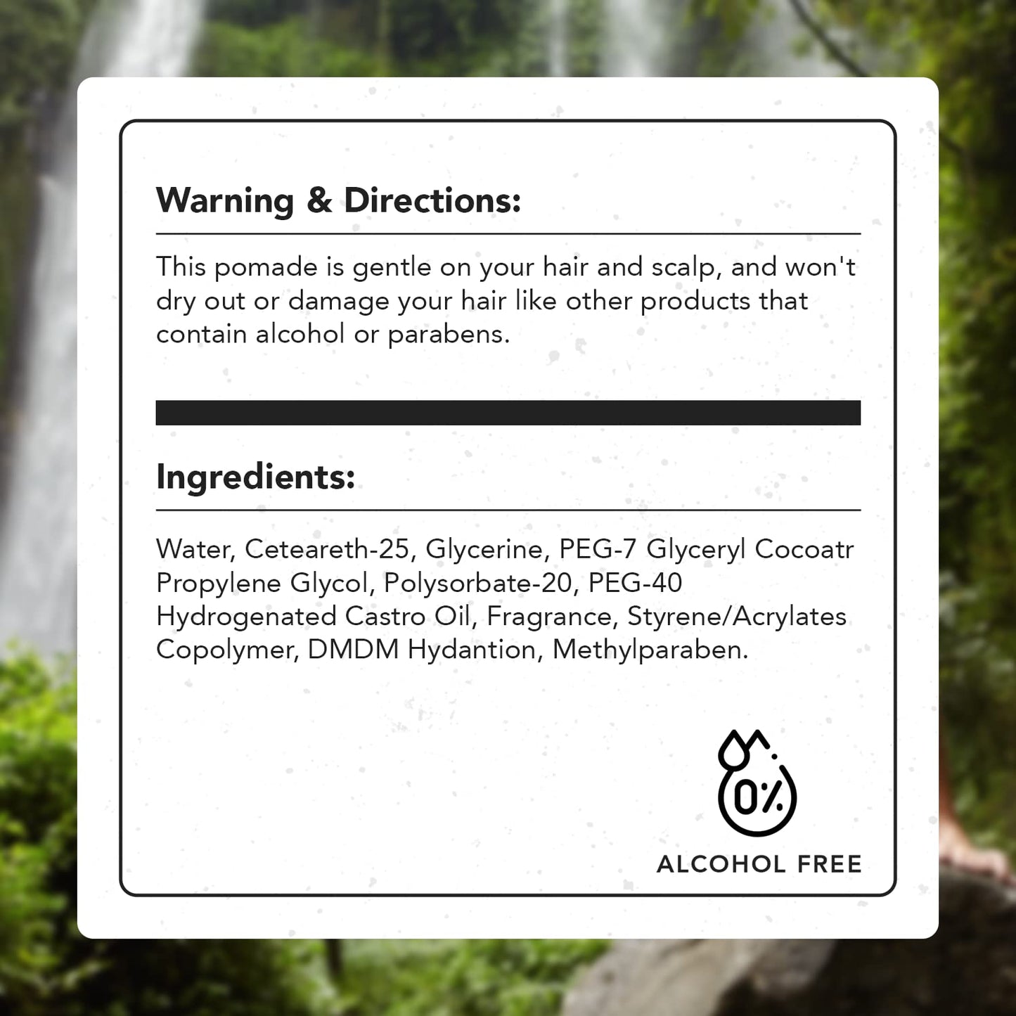 Gentlemen Republic 8oz Stiff Hair Pomade - Lightweight All-Day Hold with High Shine Finish, Alcohol-Free and Paraben-Free Formula, Suitable for Thick Hair