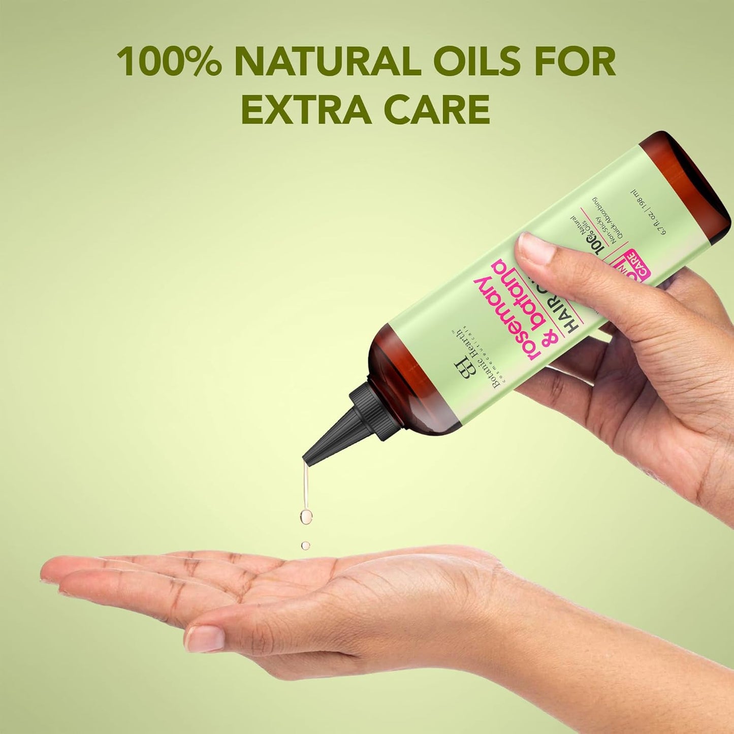 Botanic Hearth 100% Pure Rosemary Batana Hair Oil (2fl oz-Pack of 2) with Biotin |Hair Oil Repairs Dry Damaged Hair, Strengthening, Healthier Hair- Hair Tonic