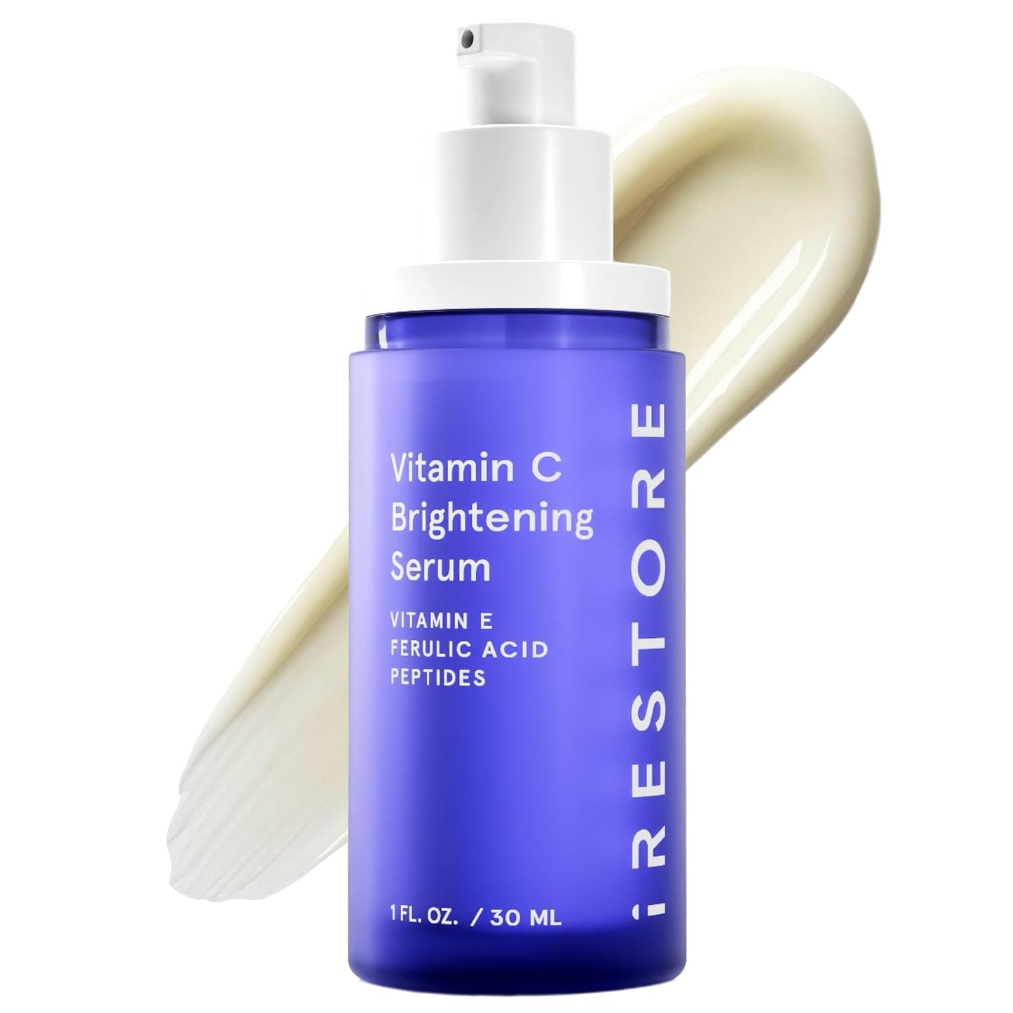 iRestore Vitamin C Brightening Serum – Anti Aging Face Serum with 15% Ascorbic Acid, Vitamin E, Ferulic Acid, Peptide Complex & Hyaluronic Acid (Pack of 1)