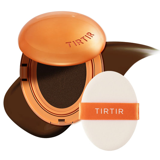 [*Mini Size*] TIRTIR Mask Fit Ai Filter Cushion Foundation | AI-Like Semi-Matte Finish - Up to 72-Hour Medium to Full Coverage Korean BB Cushion Make up Beauty, #51N Fudge, 0.15 Fl Oz
