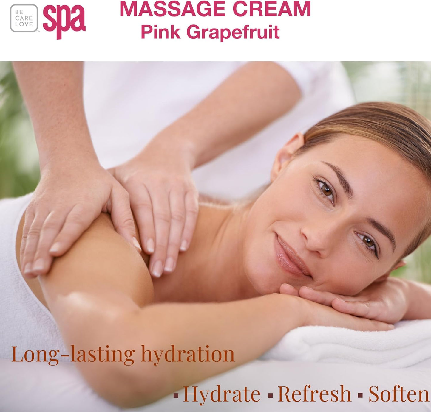 BCL SPA Massage Cream - Body Lotion & Body Cream with Organic Pink Grapefruit, Shea Butter, Aloe Vera, Vitamin E, Argan, and Almond Oils - Nourish & Revitalize skin. Home/Professional use 16 fl oz