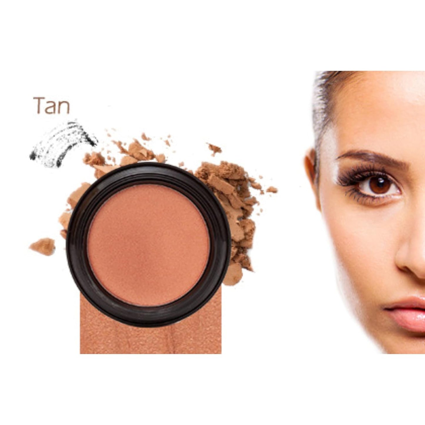 Gabriel Cosmetics About Face Set- Dual Powder Foundation (Tan Beige), 3-in-1 Multi Pot (Magnolia), Mascara (Black) and Gabriel Makeup Bag (Tan Beige Set)