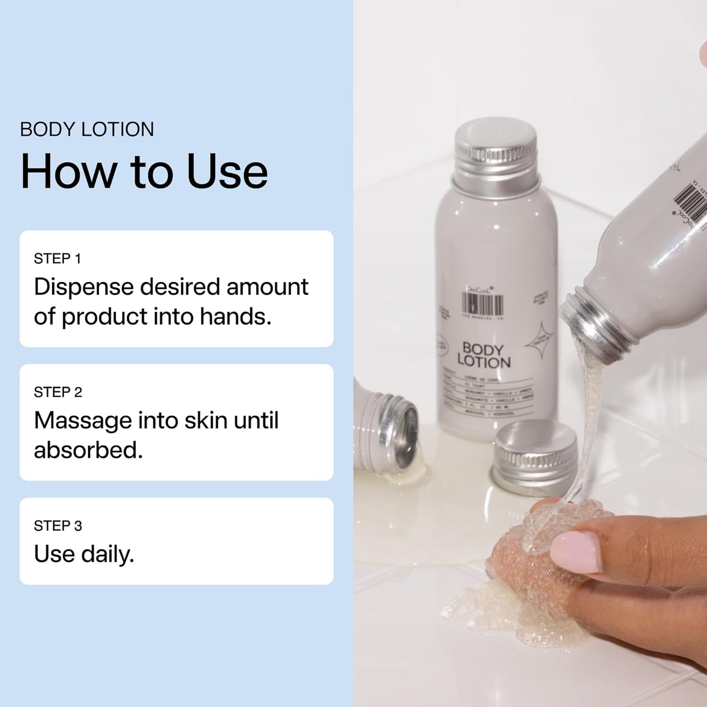 DedCool Body Lotion | Xtra Milk | Deeply Hydrating Lightweight Formula with Ceramides, Snow Mushroom & Meadowfoam Oil | Soft Musk, Bergamot & Amber Scent | Non-Toxic, Vegan Skincare | 2 oz