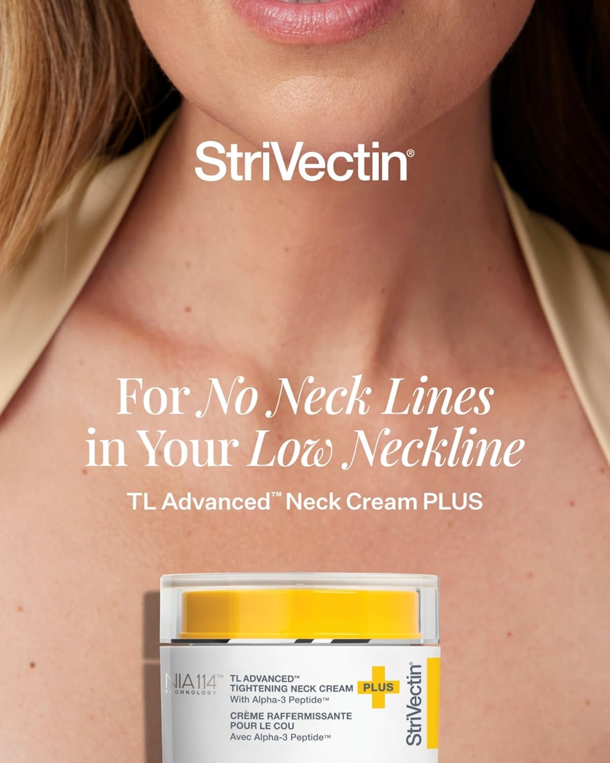 StriVectin Tighten and Lift Advanced Neck Cream PLUS, 3.4 oz for Tightening and Firming Neck and Décolleté Lines, Visibly Reducing Sagging and Crepey Skin for Smooth Healthy Looking Skin