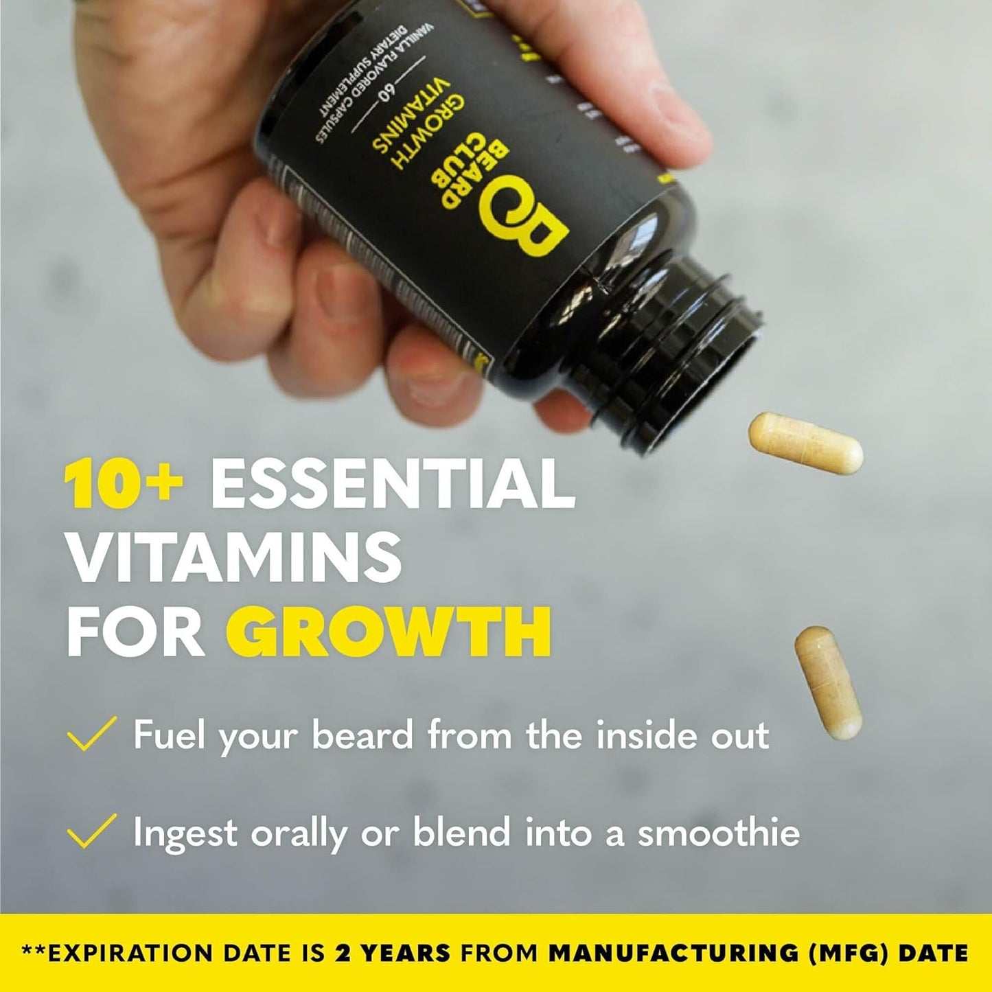 The Beard Club Advanced Beard Growth Kit - Derma Roller, Growth Oil, Vitamins and Vitamin Spray, Shampoo and Boar Bristle Brush - Gift Set - Cedar