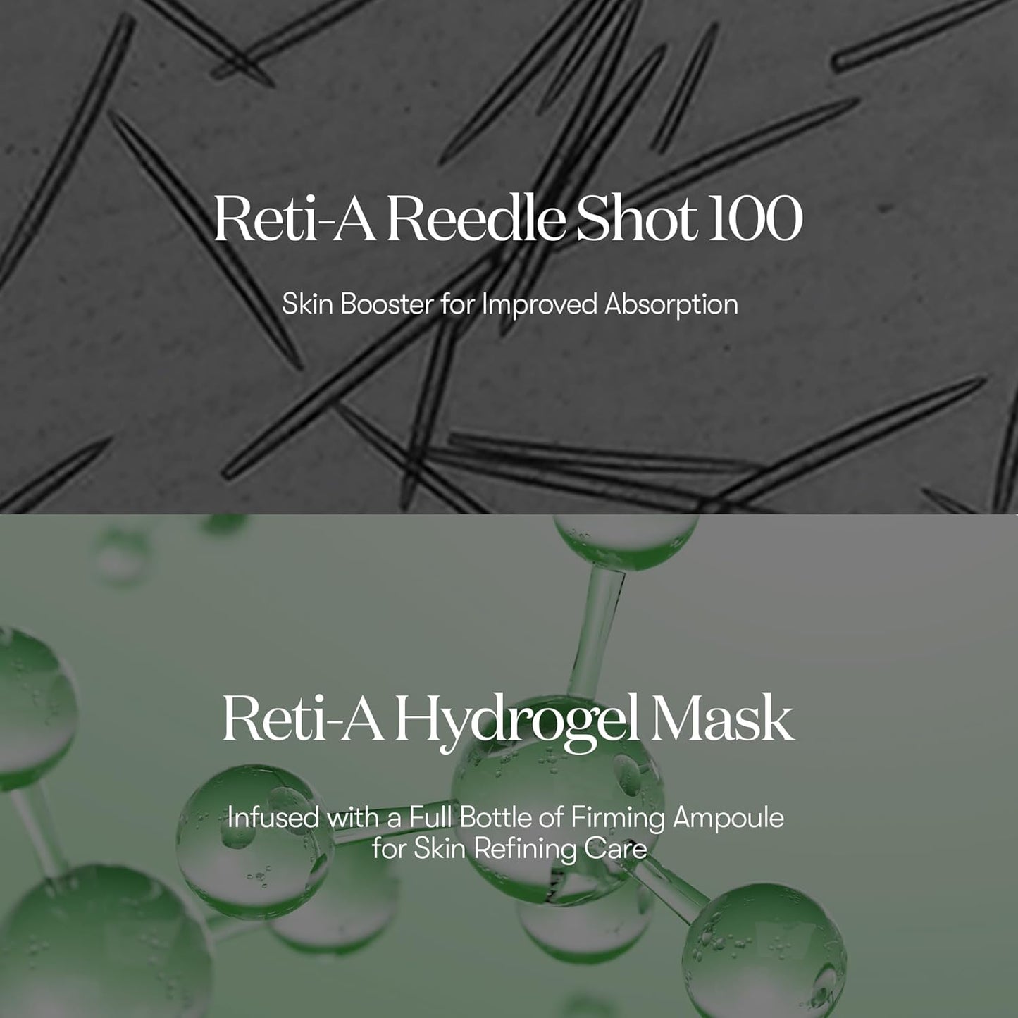 VT COSMETICS Reti-A Reedle Shot 100 2-Step Hydrogel Mask(34.5gx4ea), Intensive Tightening, Exosome Retinol, Overnight Melting Mask, Ideal for Retinol Beginners, Korean Facial Mask