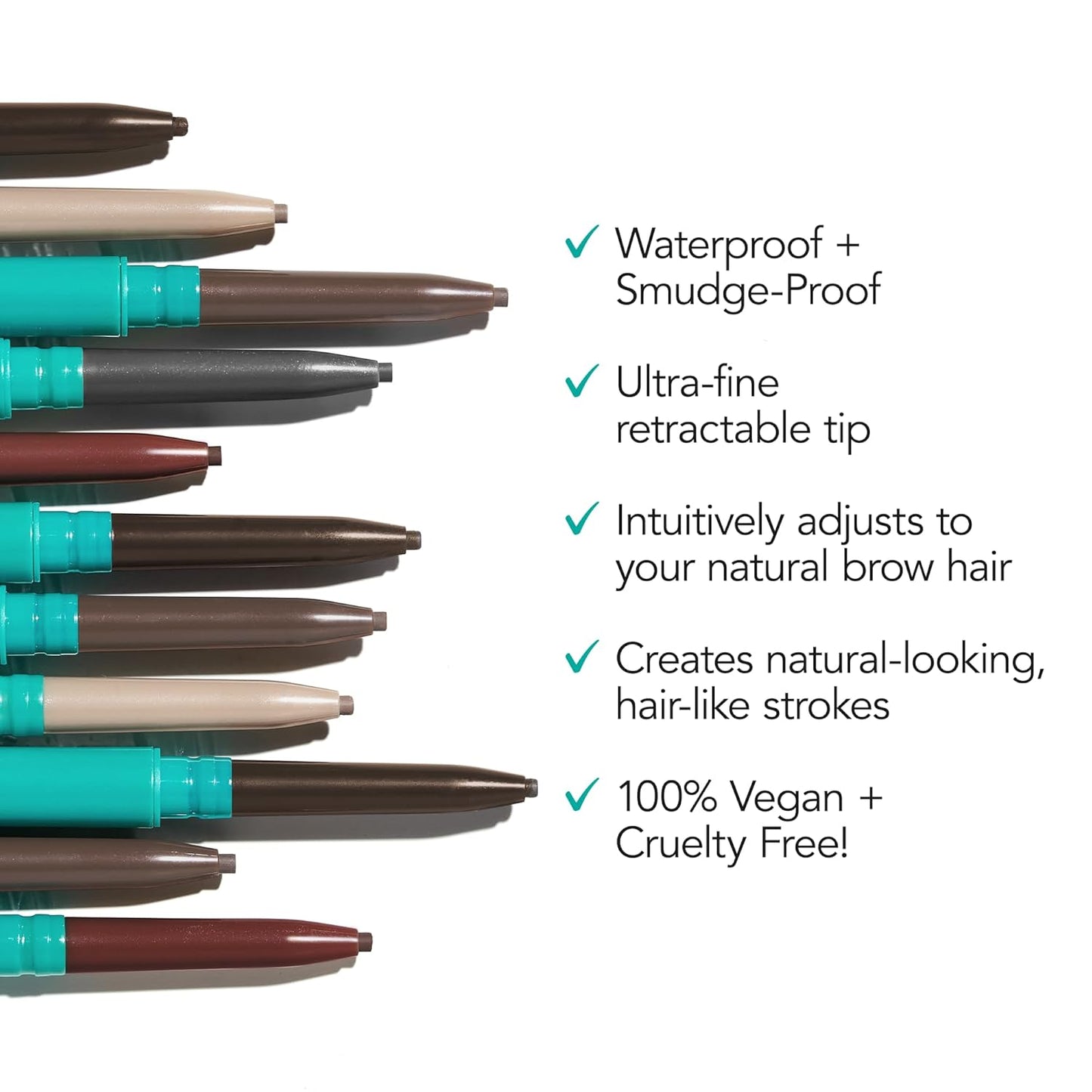 Thrive Causemetics Infinity Waterproof Eyebrow Pencil, Retractable Brow Pencil, Hyaluronic Acid, Shea Butter, Dual Ended Eyebrow Brush Spoolie, Fine Tip, Vegan, Cruelty Free, Christina (Light Blonde)