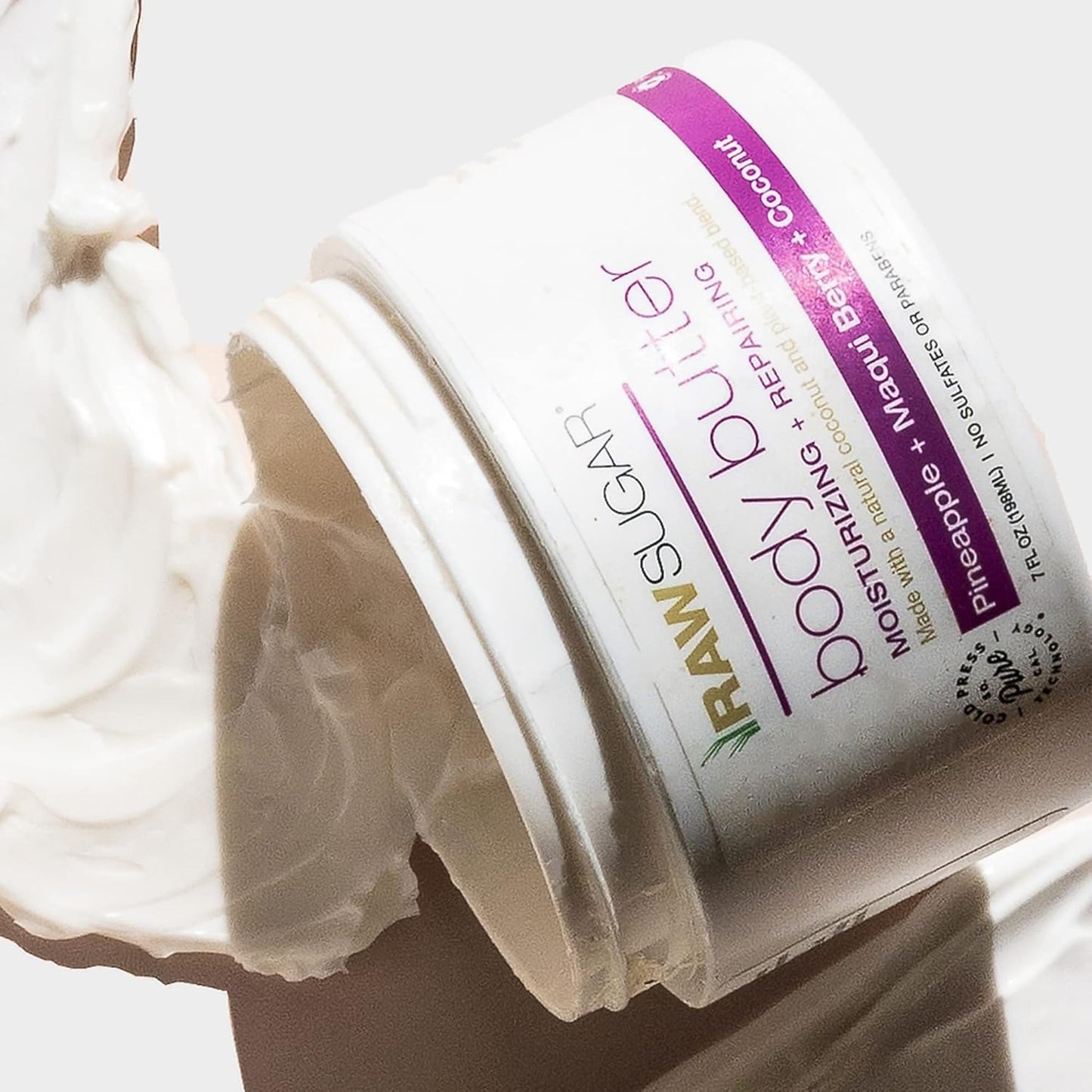 Raw Sugar Pineapple + Coconut + Maqui Berry Body Ritual Bundle - Exfoliating Body Scrub and Body Butter, Formulated without Sulfates + Parabens, Body Care Products for Women & Men