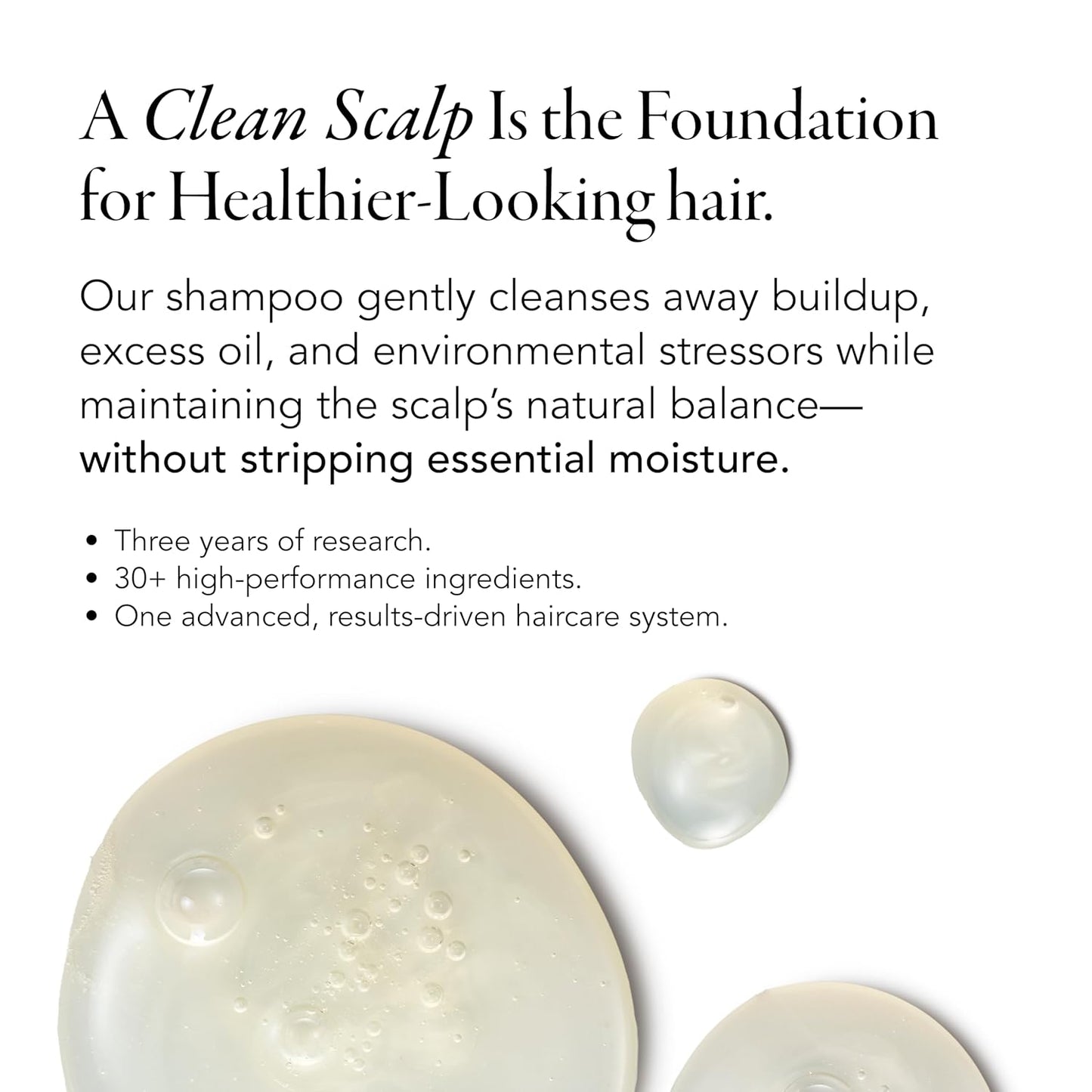 Caldera + Lab The Shampoo | Men’s Shampoo for Healthy Hair, Sulfate-Free Daily Cleanser, Dermatologically Tested - All Hair Types