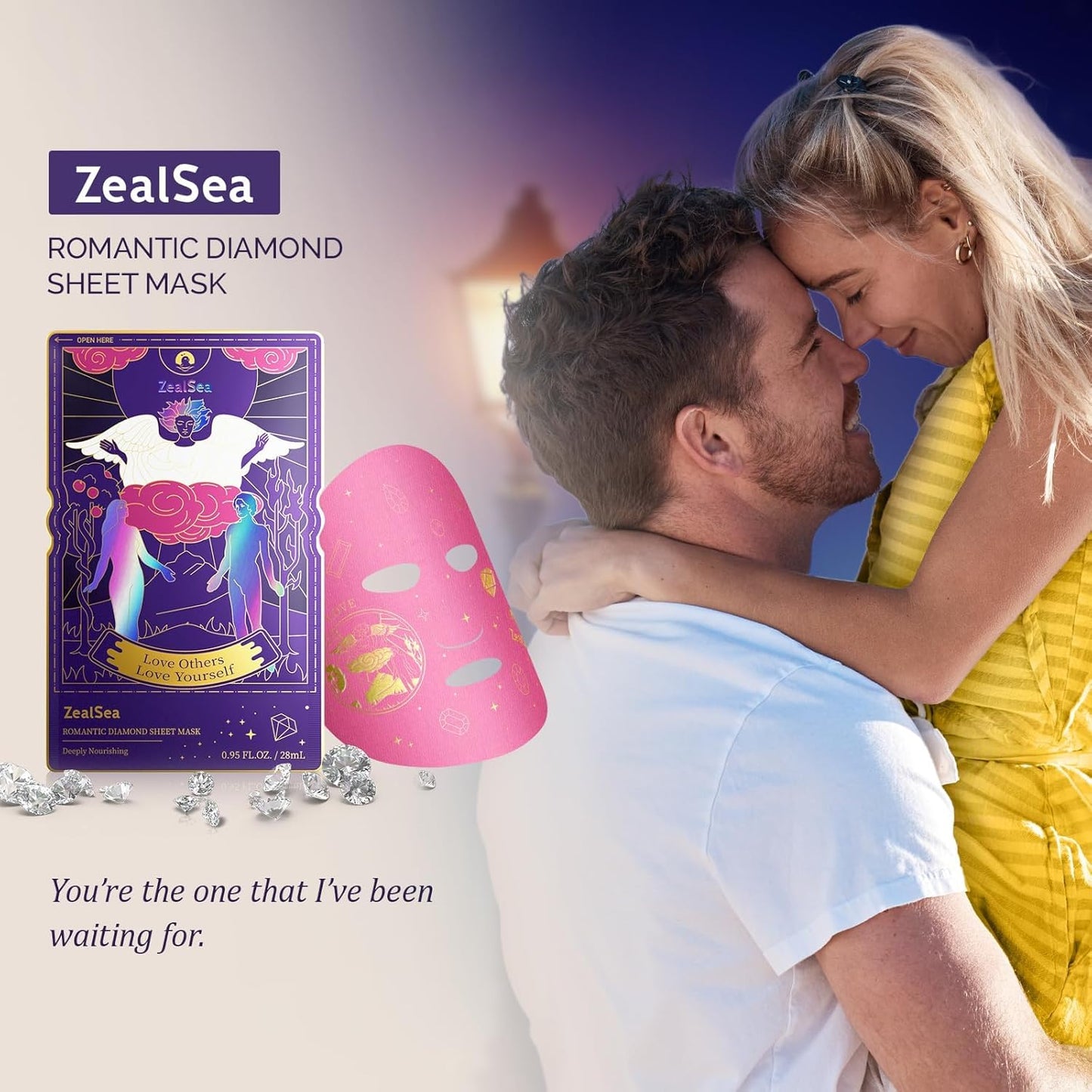 ZealSea Collagen Face Mask Skincare for Anti Aging, Hydrating Face Masks, Oat Peptide Face Mask for Wrinkles & Fine Lines, Beauty Sheet Mask, Self Care Gift for at Home Spa Party pack of 2