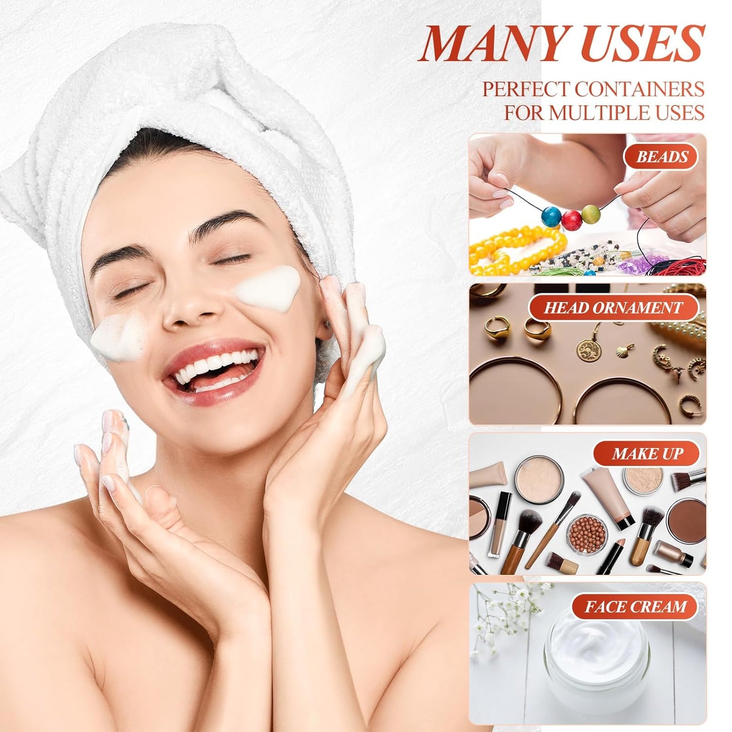 200 Pcs 4 oz Empty Bulk Plastic Container Jars with Lid Leak Proof Round Plastic Jars Small Cosmetic Travel Containers for Storage Makeup Creams Lotion Ointments, Amber