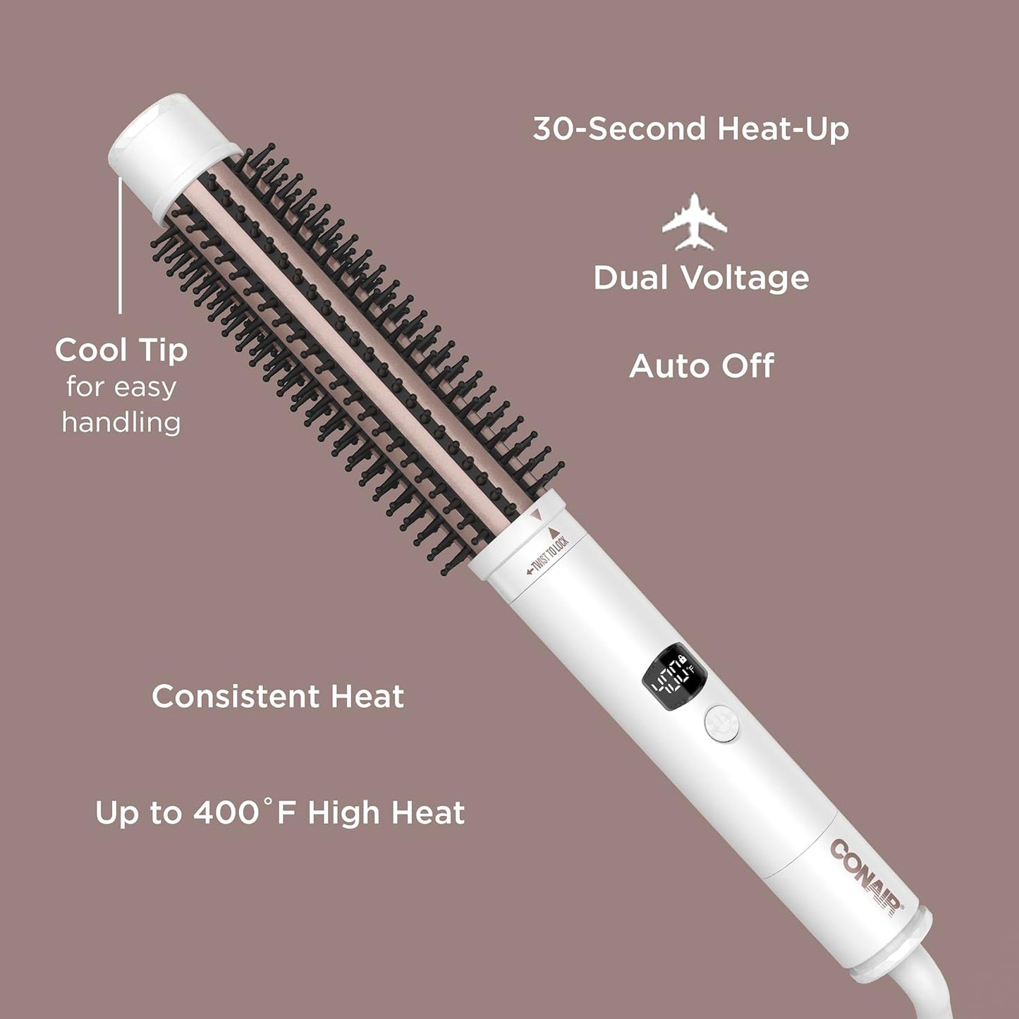 Conair Double Ceramic Multi-Attachment Hair Styler, 5-in-1 Curling Wand Set to Create Curls, Waves, and Blowouts, Ceramic Technology Eliminates Damaging Hot Spots