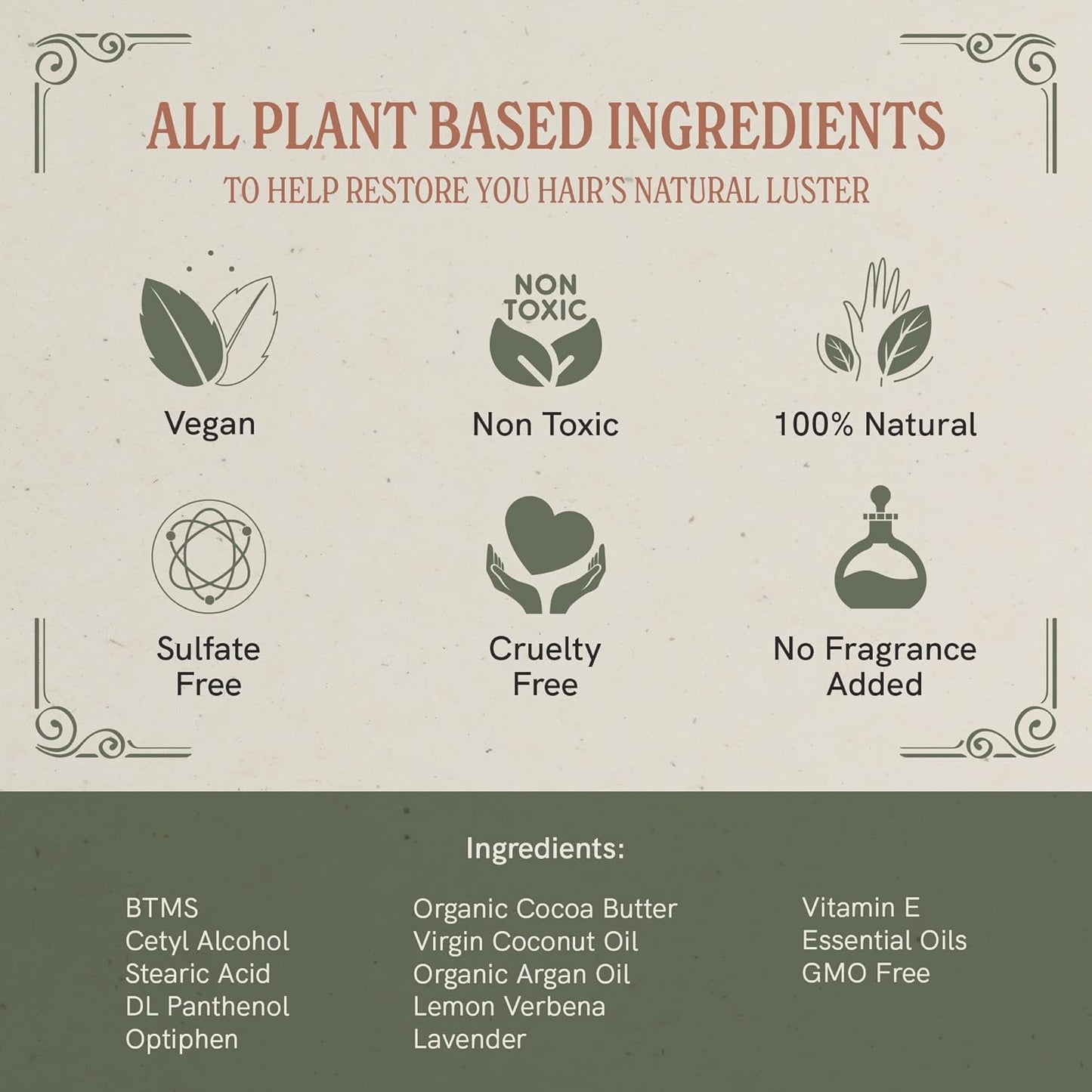 J·R·LIGGETT'S Conditioner Bar - Original Formula, All Natural Hair Conditioner with Coconut Oil & Cocoa Butter - Sulfate Free, Gmo Free, Plant-Based Ingredients for Soft & Smooth Hair, 1.75oz - 3 Pack