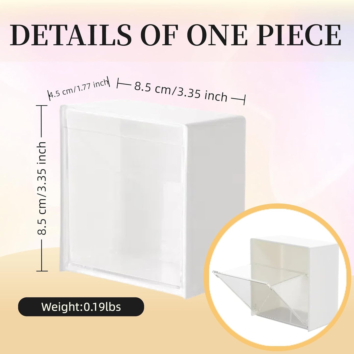 Qtip Holder Wall Mount for Cotton Swabs, Balls, Pads, Hair Ties,Floss Picks- Small Plastic Bathroom Wall Organizers and Storage Set,Bedside Shelf,Home Decor,Dorm Room Essentials (4)