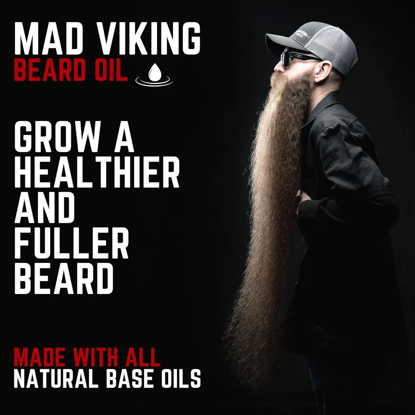 Mad Viking Fenrir Beard Oil – Hydrate, Soften, And Grow Your Beard Naturally. Fight Itch And Dandruff With A Bold Neroli, Rum & Tobacco Scent. Made In The USA - 2oz