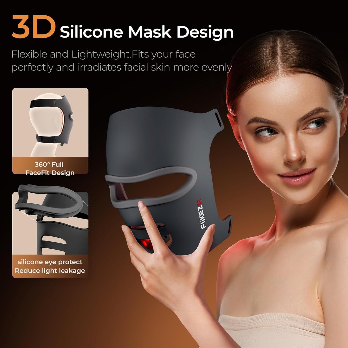 Red Light Therapy for Face Mask 460 LED with Anti-aging 4 Modes, 5000mAh Rechargeable Remote - Face Light Therapy Mask, Curved Soft Led Face Mask Makes Skin Glowing