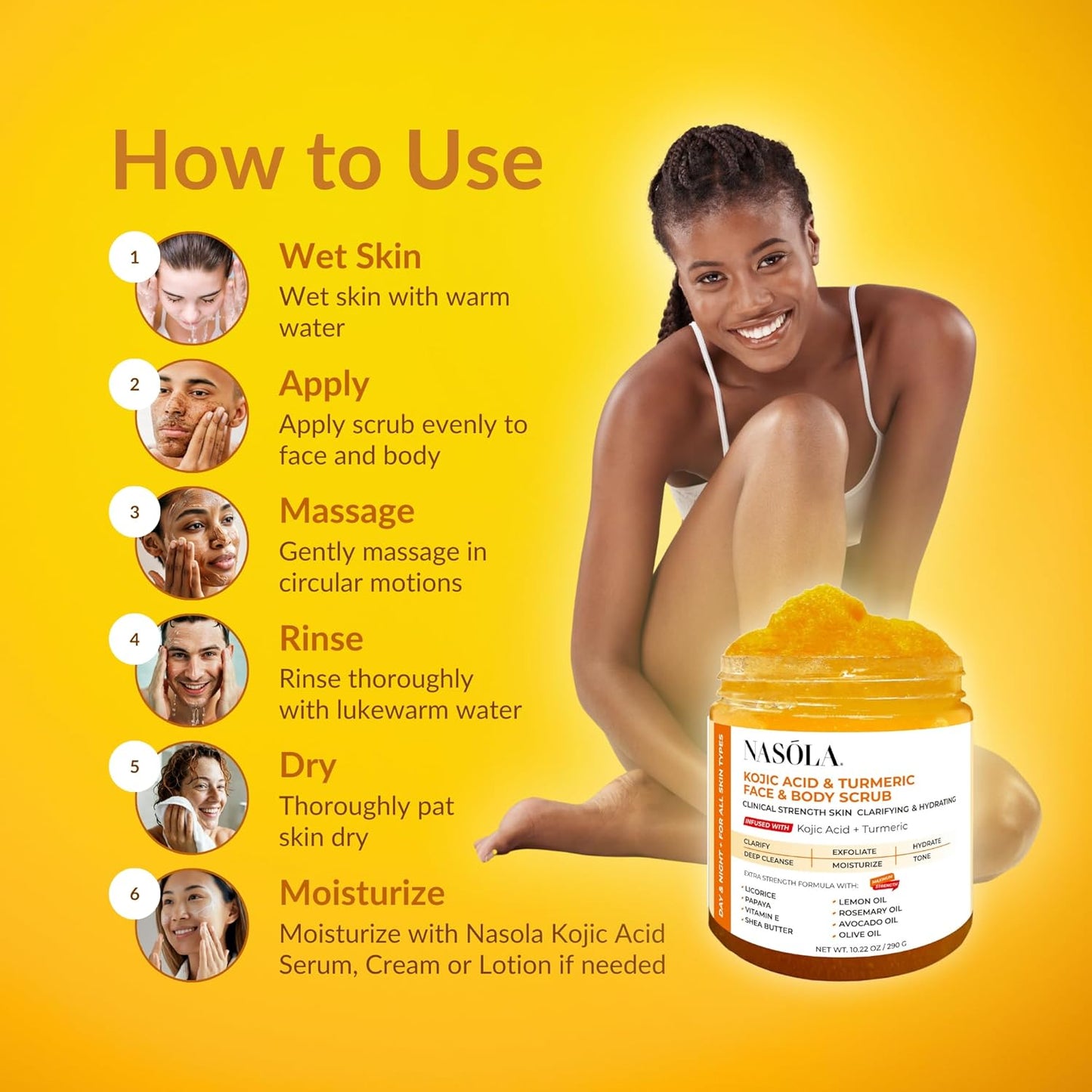Kojic Acid Turmeric Face and Body Scrub