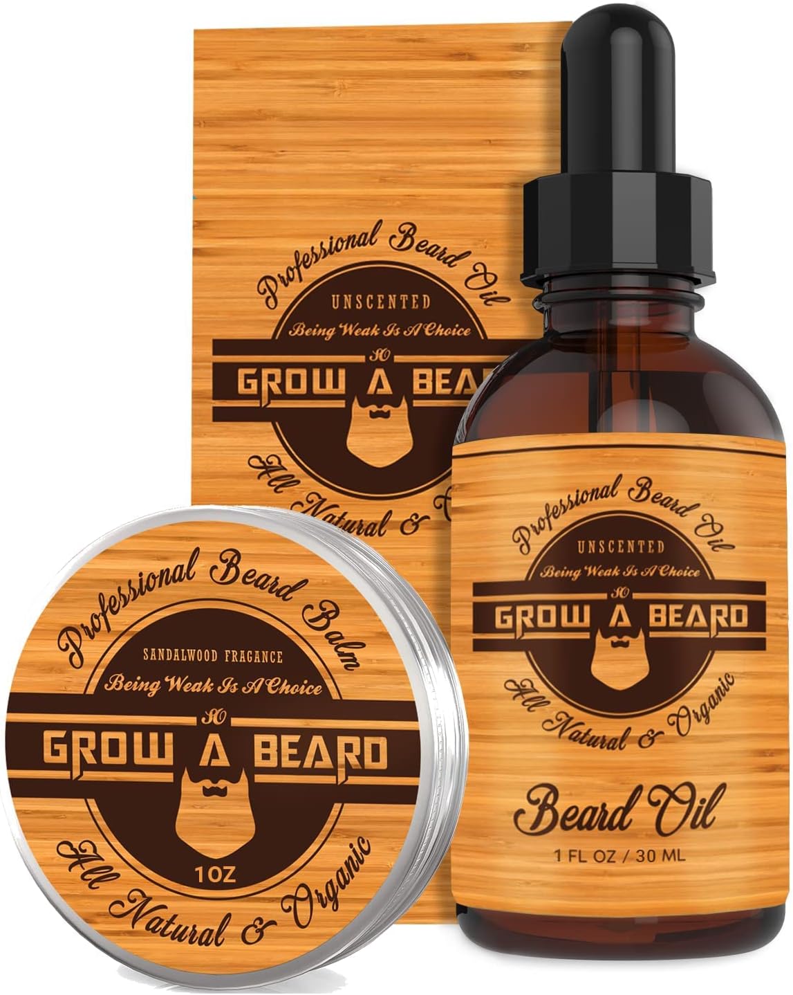 Beard Straightener Grooming Kit for Men, Beard Growth Kit, Wash, Brush & Comb, Unscented Growth Oil, All Natural Chanel Balm, Conditioner, Razor & Scissors, Great Gift Idea for Men's (Bamboo)