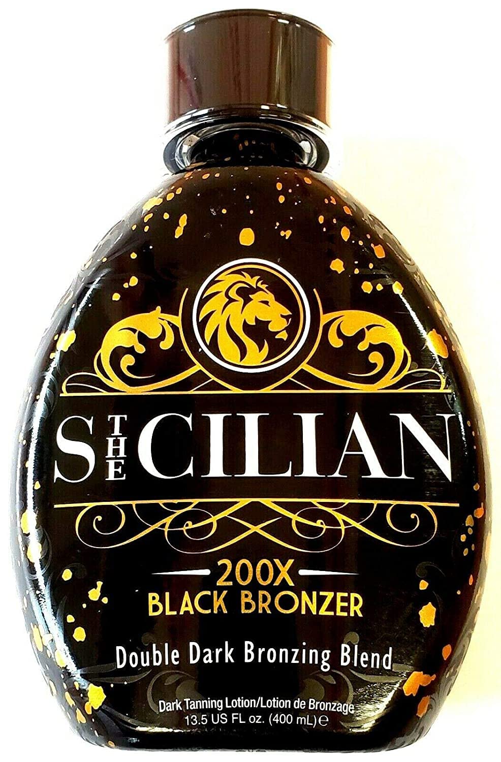 The Sicilian 200X Dark Black Bronzer Tanning Lotion - BEST for Glowing Skin - Gradual Bronzing & Sunless Self Tanner Lotion - Luxurious Sunless Body Tanning Lotion Nourishes Skin