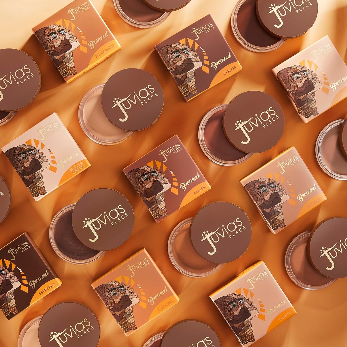 Juvia's Place Bronzed Cream Bronzer Nutmeg - Creamy Bronzing Makeup Beauty Glow Sun Kissed Cheek Matte Shimmer Contour Long Lasting Finish Pigmented Bronze Light Buildable Blendable